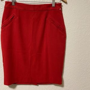 Red pencil skirt size 4